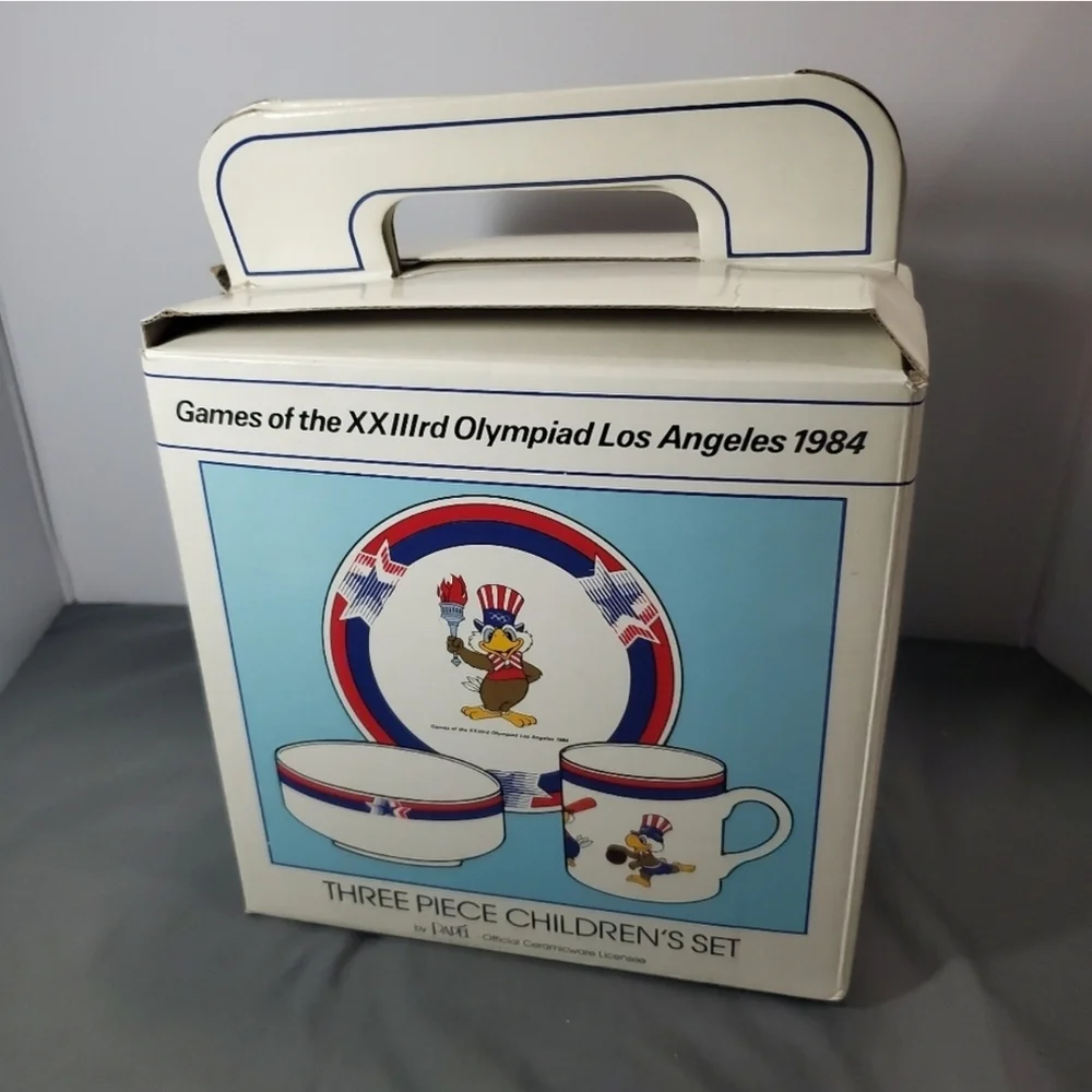 1984 Los Angeles Olympics Children's Set by Pfaltzgraff - Multicolor